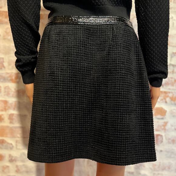 MAJE Jinili Black Tweed Button Front Skirt SZ40(L) - Picture 2 of 8